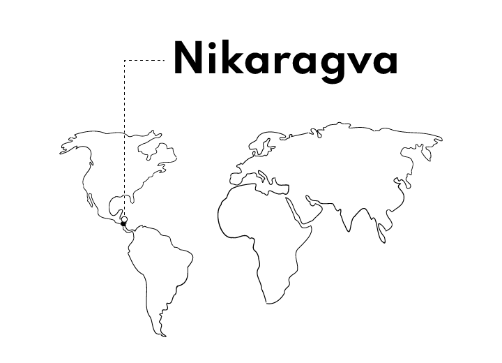 Nikaragvas kafijas izcelsmes karte